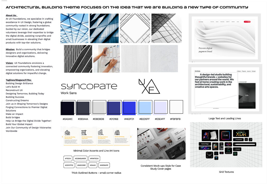 Visual Identity Board for UX Foundations Architecture