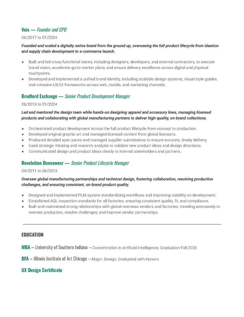 Resume for Denese Vicky Manley Page 2